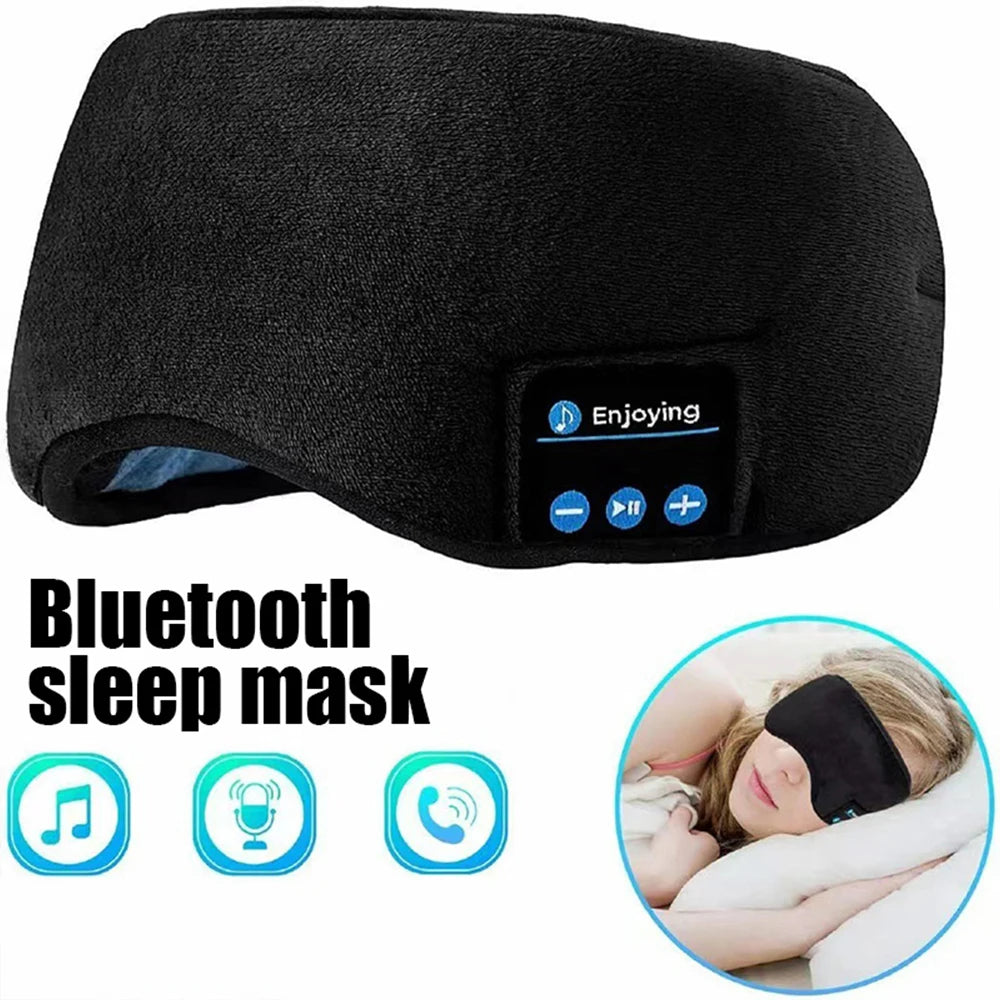 Sports Sleeping Headband Elastic Wireless Headphones Music Eye Mask