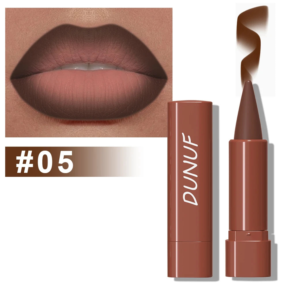 Gradient Lip Liner Pen with Matte Velvet Finish Smooth Lipstick
