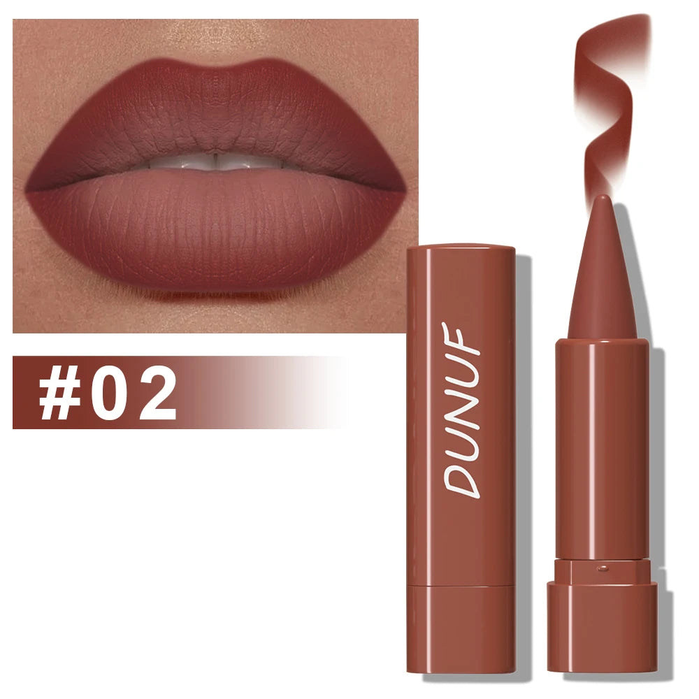 Gradient Lip Liner Pen with Matte Velvet Finish Smooth Lipstick