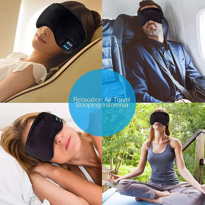 Sports Sleeping Headband Elastic Wireless Headphones Music Eye Mask